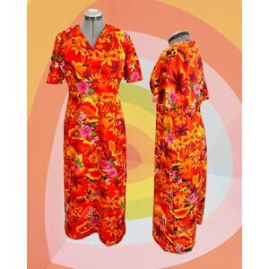 Vintage Floral Midi Dress